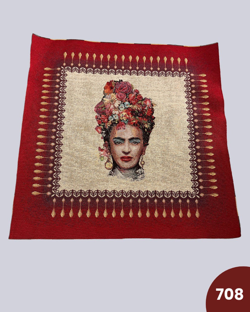 PANNELLO GOBELIN - 708 FRIDA KAHLO FONDO ROSSO