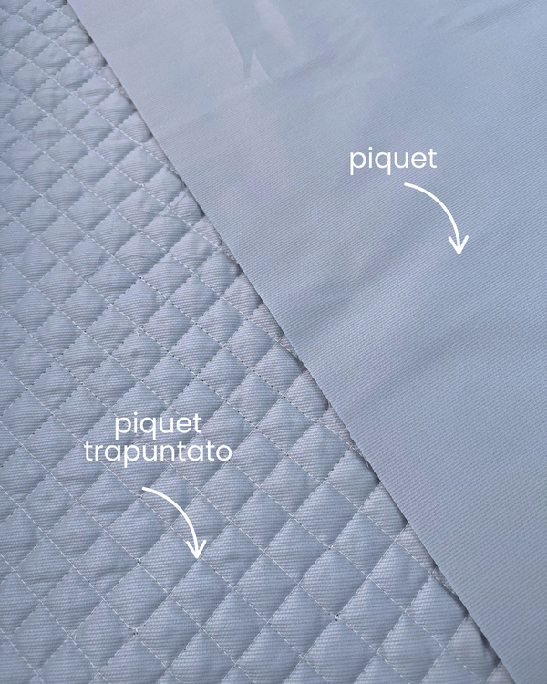 TRAPUNTINO PIQUET DI COTONE - POLVERE