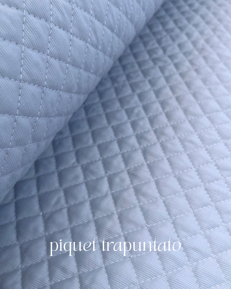 TRAPUNTINO PIQUET DI COTONE - POLVERE