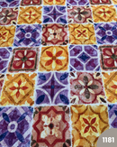 COTONE ARREDAMENTO - MATTONELLE VIOLA E ARANCIO 1181