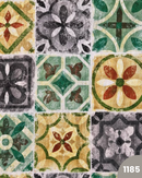 COTONE ARREDAMENTO - MATTONELLE VERDE E GRIGIO 1185