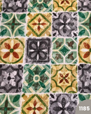 COTONE ARREDAMENTO - MATTONELLE VERDE E GRIGIO 1185