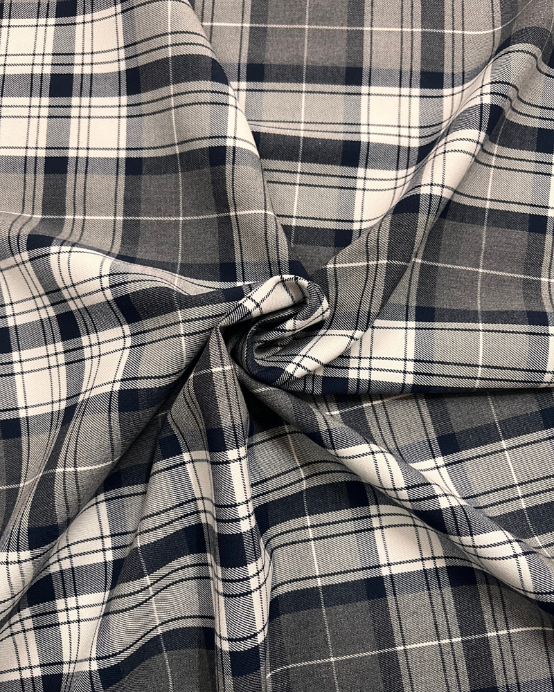 LANETTA SCOZZESE - 32 TARTAN GRIGIO/NERO