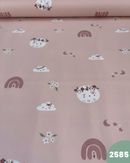 PUL IMPERMEABILE - 2585 ARCOBALENO FONDO ROSA