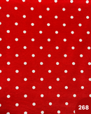 COTONE ARREDAMENTO - 268 POIS FONDO ROSSO
