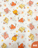 COTONE 100% - 662 GATTI GIALLI E ARANCIONI