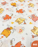 COTONE 100% - 662 GATTI GIALLI E ARANCIONI