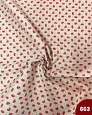 COTONE 100% - 663 FRAGOLE FONDO BEIGE