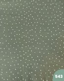 COTONE 100% - 543 POIS BIANCO FONDO VERDE SCURO