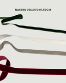 NASTRO DI VELLUTO H 1,50CM - 4 COLORI