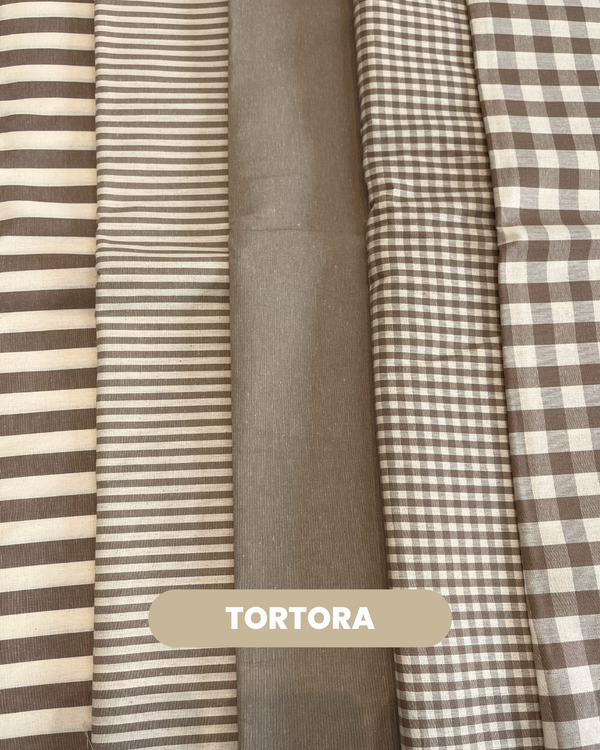 COTONE PER TOVAGLIATO H 180 CM - TORTORA 5 VARIANTI