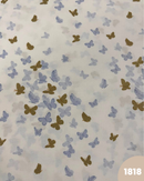 COTONE 100% - 1818 FARFALLE BEIGE E CELESTI