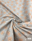 PIQUET DI COTONE - 436 ORSETTO FONDO GRIGIO