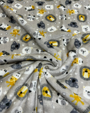 PILE DOUDOU DOUBLE-FACE - GIUNGLA FONDO TORTORA