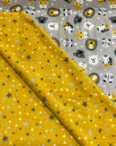 PILE DOUDOU DOUBLE-FACE - GIUNGLA FONDO TORTORA