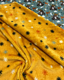 PILE DOUDOU DOUBLE-FACE - ORSO INDIAN FONDO VERDE SALVIA