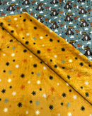 PILE DOUDOU DOUBLE-FACE - ORSO INDIAN FONDO VERDE SALVIA