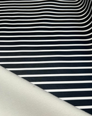 ECOPELLE LISCIA FONDO NERO RIGA BIANCA 4MM