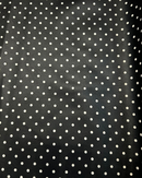 ECOPELLE LISCIA FONDO NERO POIS BIANCO 4MM