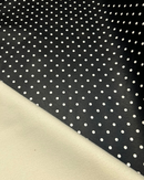 ECOPELLE LISCIA FONDO NERO POIS BIANCO 4MM