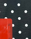 ECOPELLE LISCIA FONDO NERO POIS BIANCO 4MM