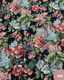 GOBELIN A METRAGGIO - 601 FIORI SU FONDO NERO