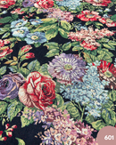 GOBELIN A METRAGGIO - 601 FIORI SU FONDO NERO