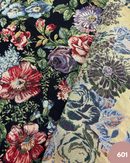 GOBELIN A METRAGGIO - 601 FIORI SU FONDO NERO