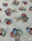 GOBELIN A METRAGGIO - 654 CONIGLIETTO ED UOVA COLORATE FONDO A FIORI