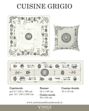 COORDINATO GOBELIN CUISINE GRIGIO - LINEA VINGI