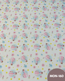 MON-160 UNICORNO IN MONGOLFIERA FONDO BIANCO