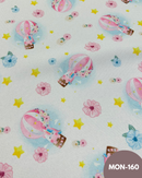 MON-160 UNICORNO IN MONGOLFIERA FONDO BIANCO