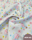 MON-160 UNICORNO IN MONGOLFIERA FONDO BIANCO