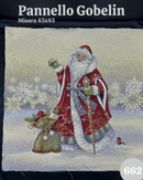 PANNELLO GOBELIN - 662 BABBO NATALE CON UCCELLINO