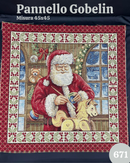 PANNELLO GOBELIN - 671 BABBO NATALE PITTORE