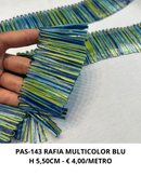 PAS-143 FRANGIA RAFIA MULTICOLOR BLU H 5,50CM