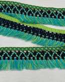 PAS-151 FRANGIA INTRECCIATA BLU E VERDE H 6CM