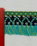 PAS-151 FRANGIA INTRECCIATA BLU E VERDE H 6CM