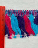 PAS-152 FRANGIA FUCSIA, VIOLA E TURCHESE H 6CM