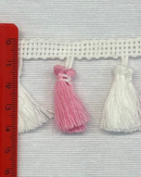 PAS-154 FRANGIA NAPPINE BIANCO E ROSA H 4CM