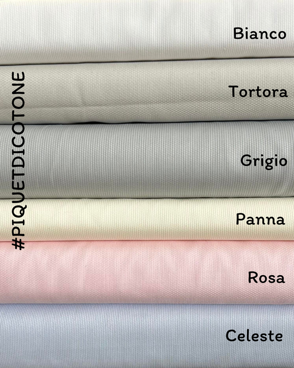 PIQUET DI COTONE - TINTA UNITA