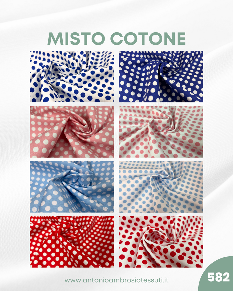 MISTO COTONE 582 - POIS VARI COLORI