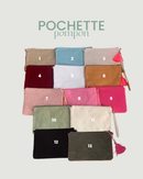 POCHETTE IN JUTA POMPON
