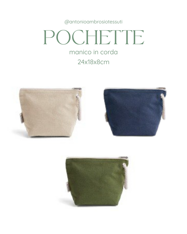 POCHETTE CON MANICO IN CORDA - 3 COLORI