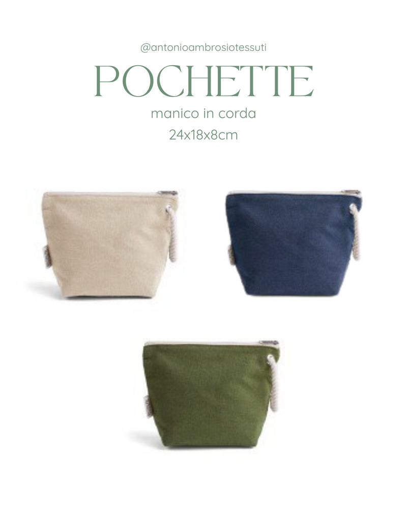 POCHETTE CON MANICO IN CORDA - 3 COLORI