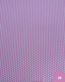 SATIN - 39 FONDO ROSA POIS BIANCO 0.50CM