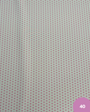 SATIN - 40 FONDO BIANCO POIS ROSA 0.50CM