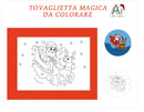 TOVAGLIETTA MAGICA DA COLORARE - BABBO NATALE IN SLITTA