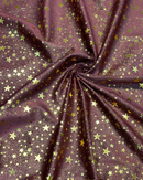 VELLUTO FONDO BORDEAUX STELLE ORO