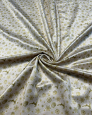 VELLUTO STAMPATO - FONDO PANNA RENNA ORO